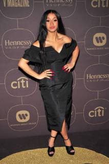 NEW YORK, NY - JANUARY 25: Cardi B at the Warner Music Group Pre Grammy Celebration at The Grill The Pool in New York City on January 25, 2018. Copyright: xJohnxPalmerx