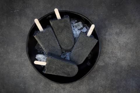 Homemade yoghurt icecream with activated coal  LVF06583