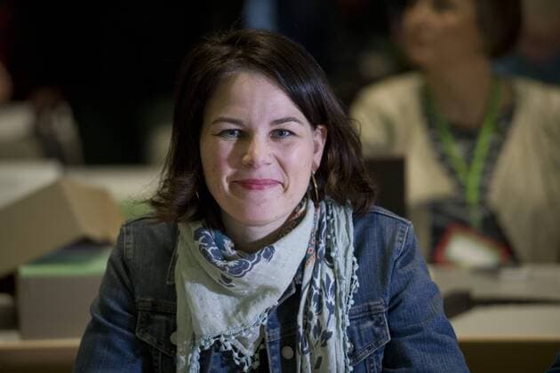 Annalena Baerbock, Annalena Charlotte Alma Baerbock , Mitglied des Deutschen Bundestages, MdB, Kandidatin fuer den Parteivorsitz, Ausserordentliche Bundesdelegiertenkonferenz der Partei Buendnis 90 Die Gruenen im Congress Centrum Hannover, 26.-27.01.2018.
