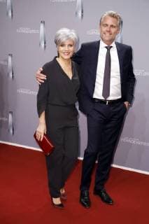 Birgit Schrowange mit Freund Frank Spothelfer bei der Verleihung des Deutschen Fernsehpreises 2018 im Palladium. Köln, 26.01.2018