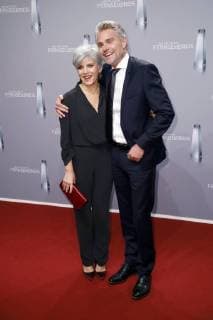 Birgit Schrowange mit Freund Frank Spothelfer bei der Verleihung des Deutschen Fernsehpreises 2018 im Palladium. Köln, 26.01.2018