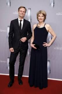 Marietta Slomka mit Begleitung bei der Verleihung des Deutschen Fernsehpreises 2018 im Palladium. Köln, 26.01.2018