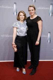 Karoline Schuch mit Begleitung bei der Verleihung des Deutschen Fernsehpreises 2018 im Palladium. Köln, 26.01.2018