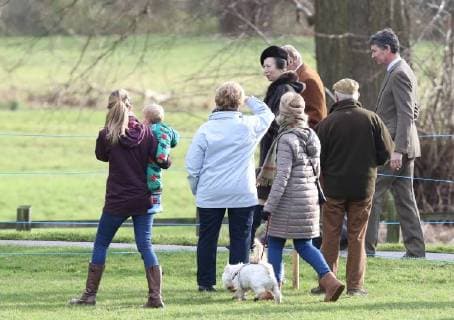 Princess Royal (Princess Anne) is all smiles after attending the St. Mary Magdalene Church Sunday morning service, in Sandringham, Norfolk, on January 28, 2018 