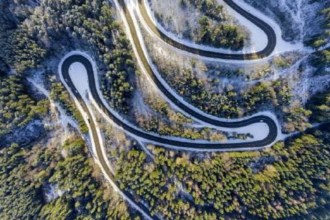 DEU; Deutschland, Balingen, 21.01.2018: Der Lochenpass, auch Lochensteige, ist eine 888 Meter ueber Meereshoehe gelegene Passhoehe im Vorland der Schwäbischen Alb. Die 7,5 Kilometer lange Passstraße von Weilstetten nach Tieringen ist Bestandteil der Landesstraße 440. Â