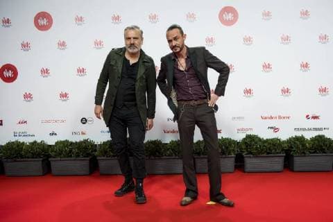 Yves Gaillard and Tijs Vanneste aka Van Echelpoel pictured on the red carpet at the arrival for the eleventh edition of the MIA s (Music Industry Award) award show, in Brussels, Tuesday 30 January 2018. The MIA awards are handed out by the VRT and Kunstenpunt.  JASPERxJACOBS 05286563