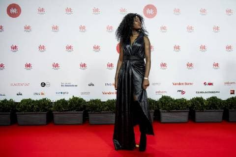 Coely Mbueno pictured on the red carpet at the arrival for the eleventh edition of the MIA s (Music Industry Award) award show, in Brussels, Tuesday 30 January 2018. The MIA awards are handed out by the VRT and Kunstenpunt.  JASPERxJACOBS 05286575