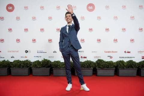 Singer Milo Meskens pictured on the red carpet at the arrival for the eleventh edition of the MIA s (Music Industry Award) award show, in Brussels, Tuesday 30 January 2018. The MIA awards are handed out by the VRT and Kunstenpunt.  JASPERxJACOBS 05286578