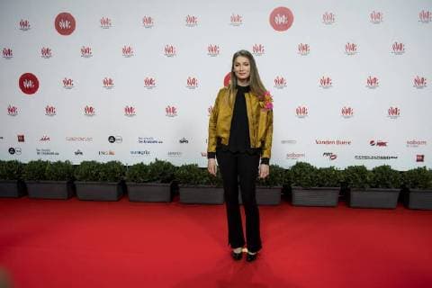 Ellie Delvaux alias Blanche pictured on the red carpet at the arrival for the eleventh edition of the MIA s (Music Industry Award) award show, in Brussels, Tuesday 30 January 2018. The MIA awards are handed out by the VRT and Kunstenpunt.  JASPERxJACOBS 05286589