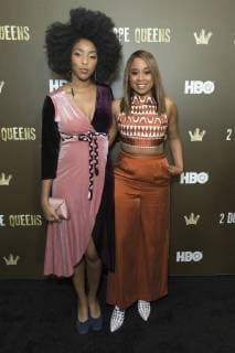 USA: 2 Dope Queens HBO premiere Jessica Williams and Phobe Robinson attend HBO celebrates premiere 2 Dope Queens at Public Arts at the Public Hotel New York New York United States The Public Hotel  LevxRadin