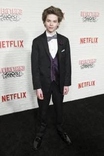USA: Netflix Everything Sucks premiere Quinn Liebling wearing suit by Joseph Abboud attends Netflix premiere Everything Sucks! season 1 at AMC 34th street New York New York United States AMC 34th Street  LevxRadin