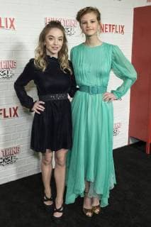 USA: Netflix Everything Sucks premiere Sydney Sweeney and Peyton Kennedy attend Netflix premiere Everything Sucks! season 1 at AMC 34th street New York New York United States AMC 34th Street  LevxRadin
