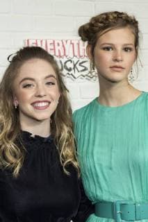 USA: Netflix Everything Sucks premiere Sydney Sweeney and Peyton Kennedy attend Netflix premiere Everything Sucks! season 1 at AMC 34th street New York New York United States AMC 34th Street  LevxRadin