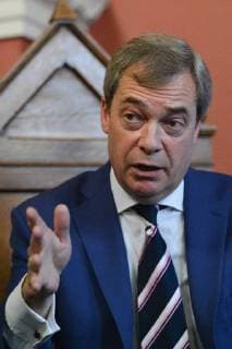 February 2, 2018 - Dublin, Ireland - Nigel Farage, a British politician and the former leader of the UK Independence Party, takes part in a Quastions and Answers meeting with students at Trinity College Historical Society on Anglo-Irish relations and the future of Europe. .On Friday, 2 February 2018, in Dublin, Ireland. Dublin Ireland  - ZUMAn230 20180202_zaa_n230_418 Copyright: xArturxWidakx