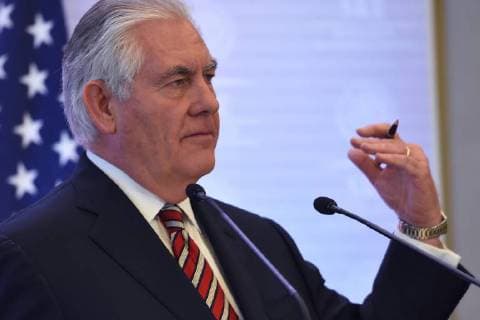 Treffen der nordamerikanischen Außenminister in Mexico City February 2, 2018 - Mexico City, Mexico, Mexico - US Secretary of State Rex Tillerson is seen speaking during a press conference of North American Foreign Ministers Meeting at Foreign Affair on February 02, 2018 in Mexico City, Mexico Mexico City Mexico  - ZUMAn230 20180202_zaa_n230_509 Copyright: xCarlosxTischlerx