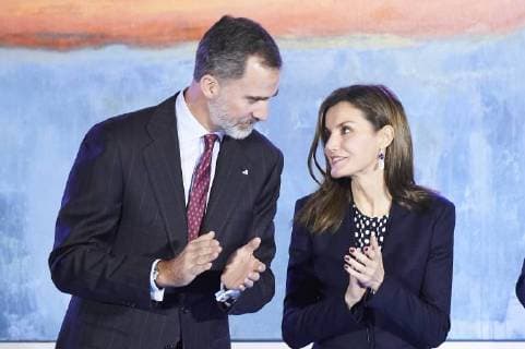 06-02-2018 Spain Queen Letizia and King Felipe during the presentation of the Golden Medals to the Fine Arts Merit at the Centre Pompidou in Malaga No Spain  Copyright: xPPE THORTONx