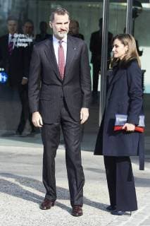 February 6, 2018 - Malaga, Andalucia, Spain - Queen Letizia of Spain, King Felipe VI of Spain attend the Gold Medals of Merit in Fine Arts 2016 ceremony at the Pompidou Center on February 06, 2018 in Malaga, Spain Malaga Spain  - ZUMAg15_ 20180206_zaf_g15_001 Copyright: xJackxAbuinx