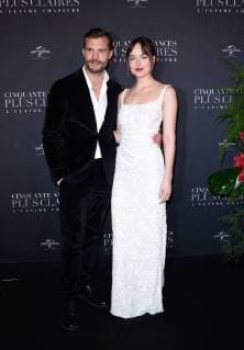 Fifty Shades of Grey 3 Premiere in Paris Jamie Dornan ( acteur ) - Dakota Johnson ( actrice ) lors du photocall pour l avant premiere du film 50 NUANCES PLUS CLAIRES a Paris CELEBRITES : Avant premiere du film 50 NUANCES PLUS CLAIRES - Paris - 06 02 2018 FedericoPestellini Panoramic 