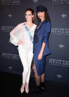 Fifty Shades of Grey 3 Premiere in Paris Maeva Coucke ( miss France 2018 ) et Flora Coquerel ( Miss France 2014 ) lors du photocall pour l avant premiere du film 50 NUANCES PLUS CLAIRES a Paris CELEBRITES : Avant premiere du film 50 NUANCES PLUS CLAIRES - Paris - 06 02 2018 FedericoPestellini Panoramic 
