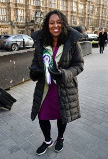 Berühmte Feministinnen, Dawn Butler . 06 02 2018. London, United Kingdom. Centenary of Woman s Suffrage. Dawn Butler, female Labour MPs and members of the Labour Party attend a photocall launching a year long campaign to celebrate the centenary of women s suffrage, at House of Commons, London.  xNilsxJorgensenx xi-Imagesx IIM-16895-0018