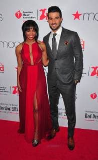 NEW YORK, NY - February 8: Rachel Lindsay And Ryan Abasolo at the Red Dress Go Red For Women Fashion Show at Hammerstein Ballroom on February 8, 2018 in New York City Copyright: xJohnxPalmerx