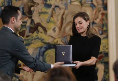 The queen Letizia Ortiz attends the delivery of the XXVIII edition of Tomas Francisco Prieto Award granted to Victoria Civera. (Photo: Jose Cuesta 261 Cordon Press). Cordon Press  J.xLuisxCuesta