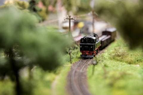 Chemnitz 20180209 , Dresden , In der Messe Dresden fand die 14 Erlebnis Modellbahn statt. Diese wird vom Modellbahnclub Pirna geleitet. Eine Lok des Typs IV-K faehrt ueber die Anlage , die sehr realistisch wirkt Copyright: xKunz Eibner-Pressefotox EP_Kunz