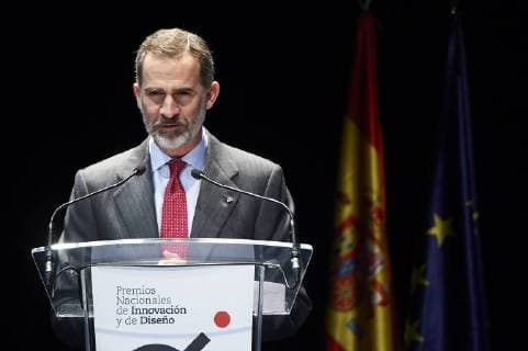 February 12, 2018 - Mostoles, Madrid, Spain - King Felipe VI of Spain attend Delivery of the National Innovation and Design Awards 2017 at Teatro del Bosque on February 12, 2018 in Mostoles, Spain Mostoles Spain  - ZUMAg15_ 20180212_zaf_g15_034 Copyright: xJackxAbuinx