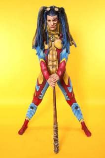 GEEK ART - Bodypainting meets SciFi, Fantasy and more: Hulk vs Iron Quinn Photoshooting mit Model Sarah als Iron Quinn im Fotostudio Schubert. Niedernwöhren, 13.02.2018 - Ein Projekt des Fotografen Tschiponnique Skupin und des Bodypainters und Transformakers Enrico Lein