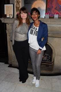 Ina Paule Klink und Dennenesch Zoudé - 10-jaehriges Jubilaeum von Romance TV und BLAUE BLUME Award in Berlin am 14.02.2018. Romance TV Jubilaeum und Blaue Blume Award