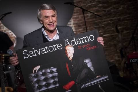 Singer Salvatore Adamo poses for the photographer at the presentation of the new album Si vous saviez of Belgian singer Adamo, in Brussels, Wednesday 14 February 2018.  LAURIExDIEFFEMBACQ 05296191