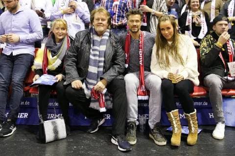 Bilder des Tages Familie Carpendale, Donnice, Howard, Wayne, Annemarie Carpendale, FC Bayern Basketball vs. BG Goettingen, Basketball, BBL, 14.02.2018 Muenchen Bayern Deutschland