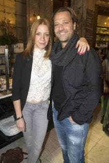 Annika Ernst mit Freund Oliver Dressnandt bei der Verleihung des Blaue Blume Award 2018 im Restaurant Grosz. Berlin, 14.02.2018
