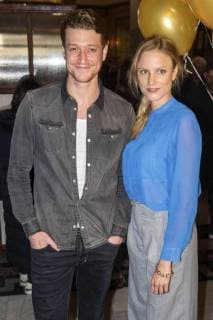 Daniel Donskoy und Isabel Thierauch bei der Verleihung des Blaue Blume Award 2018 im Restaurant Grosz. Berlin, 14.02.2018