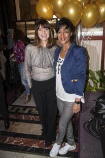 Ina Paule Klink und Dennenesch Zoude bei der Verleihung des Blaue Blume Award 2018 im Restaurant Grosz. Berlin, 14.02.2018