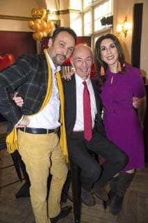 Alexander-Klaus Stecher, Gottfried Zmeck und Judith Williams bei der Verleihung des Blaue Blume Award 2018 im Restaurant Grosz. Berlin, 14.02.2018