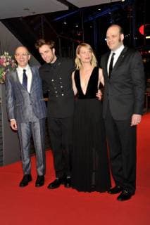 68th Berlin International Film Festival. Festival Internazionale del Cinema di Berlino 2018. Red carpet film Damsel. Pictured: Mia Wasikowska, Robert Pattinson, David Zellner, Nathan Zellner  Copyright: xPoolxRomax2x xIPAx xPoolxRomax2x