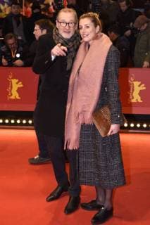 Peter Lohmeyer with girlfriend Leonie Seifert attending the Transit premiere at the 68th Berlin International Film Festival Berlinale 2018 at Berlinale-Palast on February 17 in Berlin, Germany.
