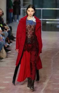 February 17, 2018 - London, United Kingdom - TOGA - Catwalk - LFW February 2018. A model walk the runway at the TOGA show during London Fashion Week February 2018 at BFC Show Space. London United Kingdom - ZUMAs197 20180217_zaa_s197_024 Copyright: xRahmanxHassanix xSopaxImagesx