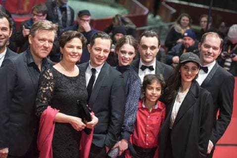 Filmteam mit Schauspieler Franz Rogowski und Schauspielerin Paula Beer während der Premiere des Films TRANSIT anlässlich der 68. Internationalen Filmfestspiele Berlin 68. Internationale Filmfestspiele Berlin