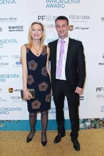 Nina Ruge und Falk Dettinger (CEO Eugen Dettinger GmbH), Inhorgenta Award Munich 2018 im Postpalast in Muenchen am 18.02.2018