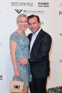 Andrea Muehlbauer mit Lebensgefaehrten Falk Raudies, Inhorgenta Award Munich 2018 im Postpalast in Muenchen am 18.02.2018