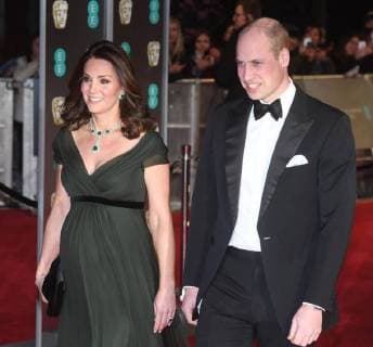 Prince William, Duke of Cambridge and Catherine, Duchess of Cambridge attend The British Academy Film Awards (BAFTA) at the Royal Albert Hall in London on February 18, 2018.  LON20180218237 PAULxTREADWAY