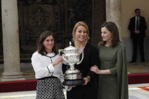 Los Reyes Felipe y Letizia junto a los Reyes emeritos Juan Carlos y Sofia entregan los Premios Nacionales del Deporte The Kings of Spain deliver the Nacional Sport Awards Jose Luis Cuesta (261 Cordon Press) Lydia Valentin 