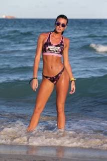 MIAMI BEACH, FL - FEBRUARY 18: Alyssa Stone seen at Model Beach Volleyball Tournament takes places each year in Miami Beach Oceanfront between 7th and 8th. The free event open to the public features top model agencies, as well as some of the top professional volleyball players across the world, competing in a co-ed beach volleyball tournament. Copyright: xHoo-Me.com xMediaPunchx