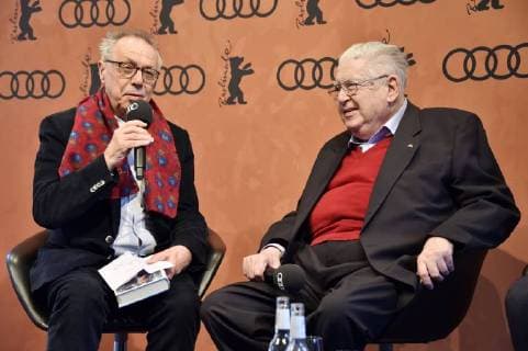 Dieter Kosslick und Moritz de Hadeln bei der Buchpräsentation Moritz de Hadeln: Mister Filmfestival während der Berlinale 2018 in der Berlinale Audi Lounge. Berlin, 21.02.2018 *** Dieter Kosslick and Moritz de Hadeln at the book presentation of Moritz de Hadeln Mister Film Festival during the Berlinale 2018 in the Berlinale Audi lounge Berlin 21 02 2018 Foto:xN.xKubelkax xFuturexImage