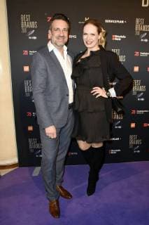 Eva Krsak mit Gatte Jürgen bei der 15. Verleihung des Best Brands Award im Hotel Bayerischer Hof. München, 21.02.2018