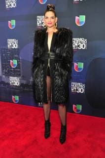 Spanish singer Natalia Jimenez poses in the press room of the 30th edition of the Lo Nuestro Award to the Latin Music, at the American Airlines Arena in Miami, USA, 22 February 2018. Famous and popular Latinos parade in carpet of Lo Nuestro Award !ACHTUNG: NUR REDAKTIONELLE NUTZUNG!  Copyright: xGIORGIOxVIERAx MIA00 20180223-636549616673759989