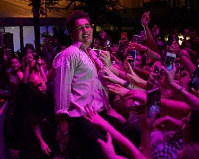 FORT LAUDERDALE FL - FEBRUARY 23: Austin Mahone performs during the Marjory Stoneman Douglas High School benefit concert to support families and the community effected by this tragedy held at Revolution Live on February 23, 2018 in Fort Lauderdale, Florida. Copyright: xmpi04x