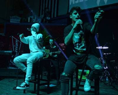 FORT LAUDERDALE FL - FEBRUARY 23: Jack Gilinsky and Jack Johnson of Jack and Jack perform during the Marjory Stoneman Douglas High School benefit concert to support families and the community effected by this tragedy held at Revolution Live on February 23, 2018 in Fort Lauderdale, Florida. Copyright: xmpi04x